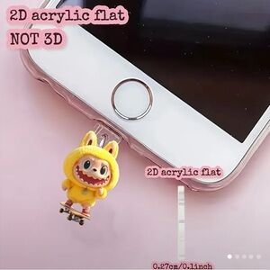 Yellow Bunny Labubu Phone Charm